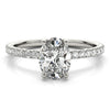 2 ct Center Lab Oval Diamond in Hiden Halo Ring In Youe Choice of color & size