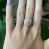 Natural Yellow Diamond & White Diamond 18kt White Gold Ring
