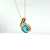 2 Ctw Natural Topaz & 0.05 Ctw Natural Diamond Pendant in 10kt Gold