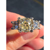 Estate 2.58 Ctw Diamond 3 Stone Ring In Platinum