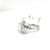 3 Ctw Pear & Emerald Cut LAB Diamond Ring In 14kt White Gold