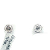 1.05 Ctw Natural Bezzle Set Diamond Earrings with Choice of Yellow or White 14k Gold