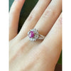 1.17 Ct Star Ruby & Natural Diamond Ring In Platinum
