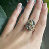 1 Ct Sapphire & 1/3 Ctw Natural Diamond Ring in 14Kt Yellow Gold