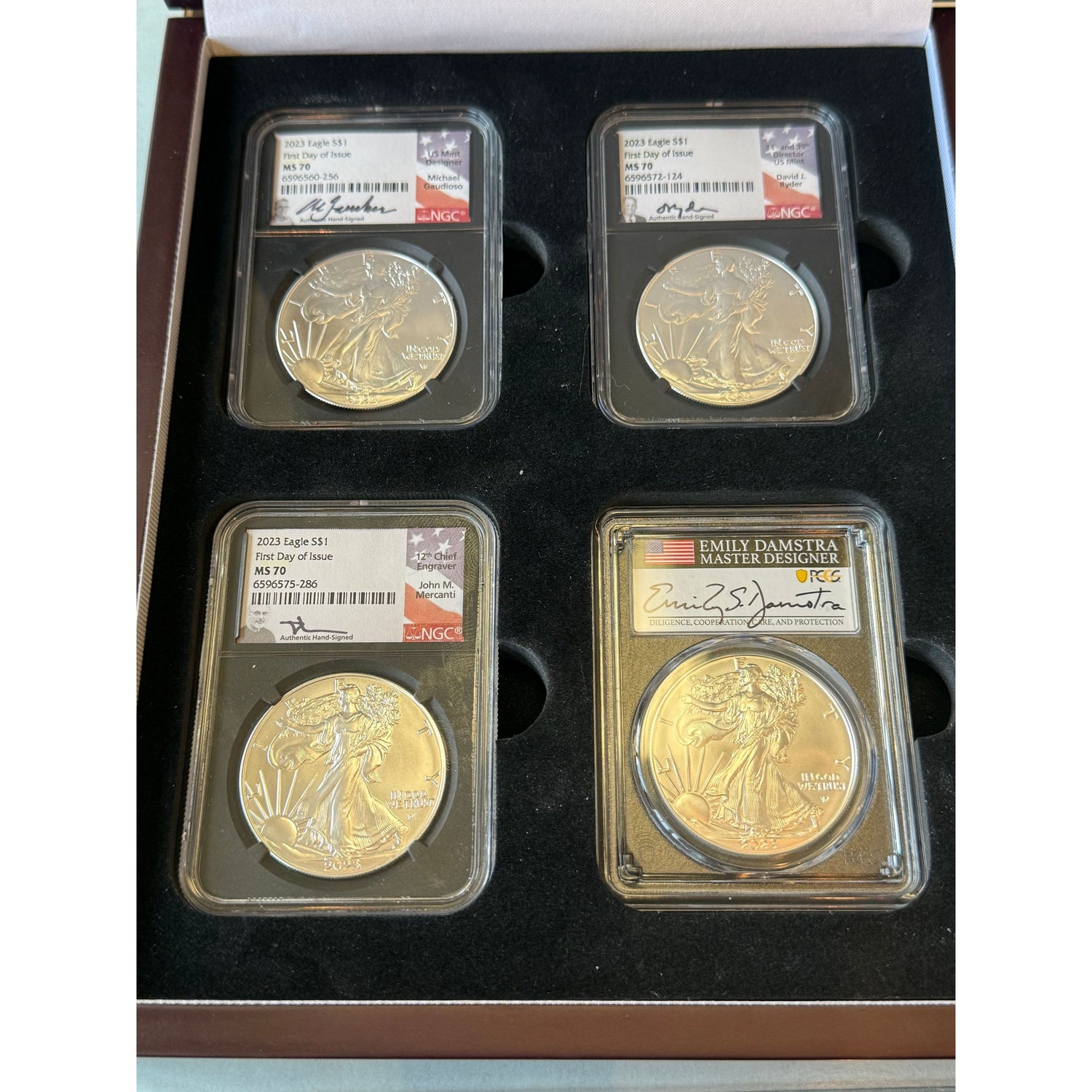 American Silver Eagle Grade set first day of issue