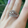 18Kt White Gold & 2.96 Ct Pink Diamond Ring With White Diamond Accents