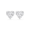 2 Ctw Lab Diamond Heart Shaped Earrings In Your Choice of 14Kt Yellow or White Gold