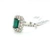 1.57 Ct Russian Emerald & 0.79 Ctw Natural Diamond Ring in Platinum