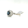 0.80 Ct Sapphire & 0.20 Ctw Natural Diamond Ring in 14Kt White Gold