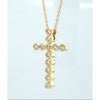 Natural Bezel Set Diamond Cross 0.55 Ctw In Your Choice of 14Kt Yellow or White Gold