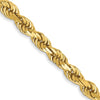 14K  3mm Diamond-cut Rope with Lobster Clasp Chain