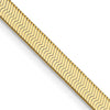 14Kt 3mm Silky Herringbone with Lobster Clasp Chain 16, 18, 20, 22, & 24 Inches