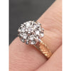 14Kt Yellow Gold & 0.20 Ctw Natural Flower Cluster Ring
