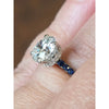 NEW Vera Wang 14Kt White Gold & 2 Ct LAB Diamond Ring With Sapphire Accents