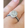 NEW Vera Wang 14Kt White Gold & 2 Ctw LAB Diamond Ring with Sapphire Accents