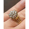 1  Ctw Natural Diamond Cluster Ring in 14Kt Yellow Gold