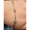 4.5 Ctw Tanzanite & 14kt Yellow Gold 7in Bracelet