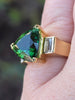 4.7 Ct Tourmaline & Natural Diamond Ring in 18Kt Yellow Gold