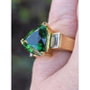 4.7 Ct Tourmaline & Natural Diamond Ring in 18Kt Yellow Gold