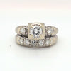 0.90 Ctw Natural Diamond Hi Lock Ring In 14Kt White Gold