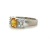 1.75 Ct Yellow Sapphire & .40 ctw Diamond Accent Platinum Ring