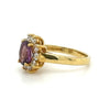 Estate 1.55 Carat Purple Pink Sapphire In 18Kt 1/2 CTW Diamond Accent Halo Ring