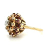 Estate ring with 1/4ctw diamonds and 1/2ctw natural ruby in 14kt gold ring size 6
