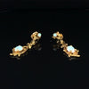 vintage 14k y/gold opal earrings