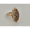 10kt gold ring vintage crystal ring