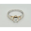 Estate 3/4 Ctw Natural Diamond Ring In Two Tone 14Kt Gold