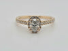 1/2ct oval natural diamond & 1/4ctw natural diamond accent 14kt yellow gold ring