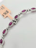 18kt white gold 1.17ctw natural diamonds & 3.88ctw natural ruby bracelet