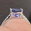2.63ct Tanzanite &  .33ctw nat diamond ring in 18kt white gold