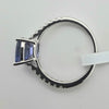 2.63ct Tanzanite &  .33ctw nat diamond ring in 18kt white gold