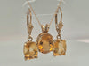 10ctw citrine pendant 18in chain & citrine leverback earrings in 14kt yellow gold set