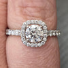 .90ct Lab diamond & .50ctw lab diamond accents ring 14kt white gold