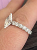2.5ctw Marquis LAB diamond ring 14kt gold