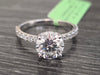 2.5ct Lab diamond round brilliant ring with hidden halo w/IGI report  in 14kt white gold
