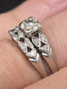vintage .20ctw natural diamond ring set in 14kt white gold