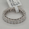 4.45ctw elongated radiant LAB diamond eternity basket band in 14kt white gold