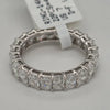 4.45ctw elongated radiant LAB diamond eternity basket band in 14kt white gold