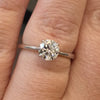 1.06ct LAB diamond solitaire ring in 14kt white gold