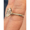1.5ct elongated radiant cut LAB diamond ring 14kt white gold