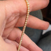 3ctw natural diamond & 14kt gold tennis bracelet 7in