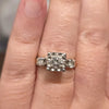 1ctw estate hi lock diamond ring in 14kt two toned gold size 7
