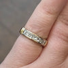 3/4ctw natural diamond two toned 14kt gold band size 5