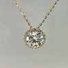 2.18ctw LAB Diamond Halo Pendant