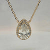 2.18ctw LAB Diamond Pendant in 14kt Yellow Gold & 18in Long Chain