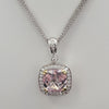 Charles Krypell 16.7g 18kt White Gold 16in 6.58ctw Morganite & 1.55ctw Diamond Necklace