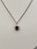 1ctw Natural Ruby & .33ctw Natural Diamonds In 14kt White Gold Pendant